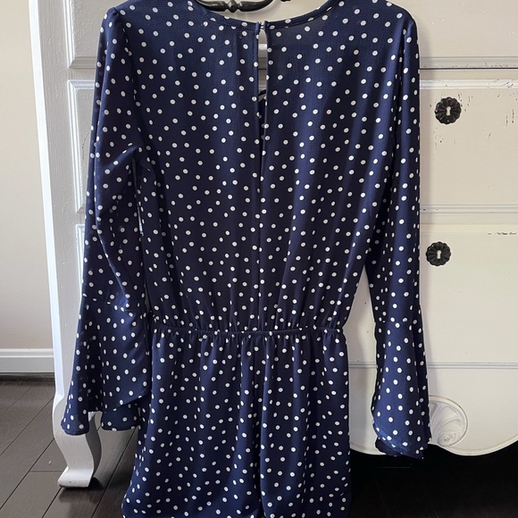 Gorgeous jumper in navy w polka dots! - Picture 2 of 3